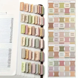 Bible Tabs 75 Tabs Laminated Bible Tabs for Women and Men Bible Tabs for Study - Picture 1 of 12