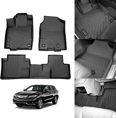 All Weather Floor Mats TPE Rubber Liners for 2013-2018 Acura RDX 3pcs Set - Image 1 of 4