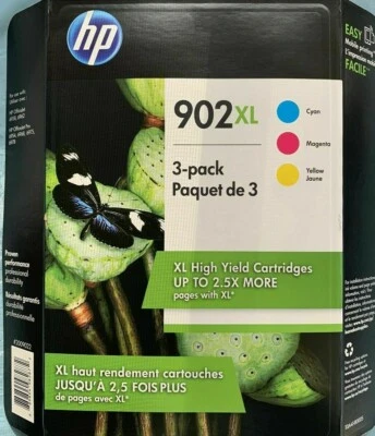 Cartucho de tinta colorida genuíno HP 902 preto/902XL B/C/M/Y para impressora HP-OEM-4PK - Imagem 1 de 2