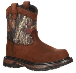 Kids Rocky Camo Western Work Boot 3633 Size 5M - Picture 1 of 7