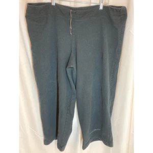 Harley Davidson Womens Logo Short Leg Capri Sweatpants Black Flat Front 2X - Picture 1 of 6