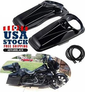 Tapas de altavoz Advan Vivid negras de 8"" para Harley Street Road Glide 14+ - Imagen 1 de 11