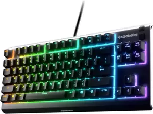 SteelSeries Apex 3 TKL RGB Gaming Keyboard – Tenkeyless 3 TKL, Black - Picture 1 of 6