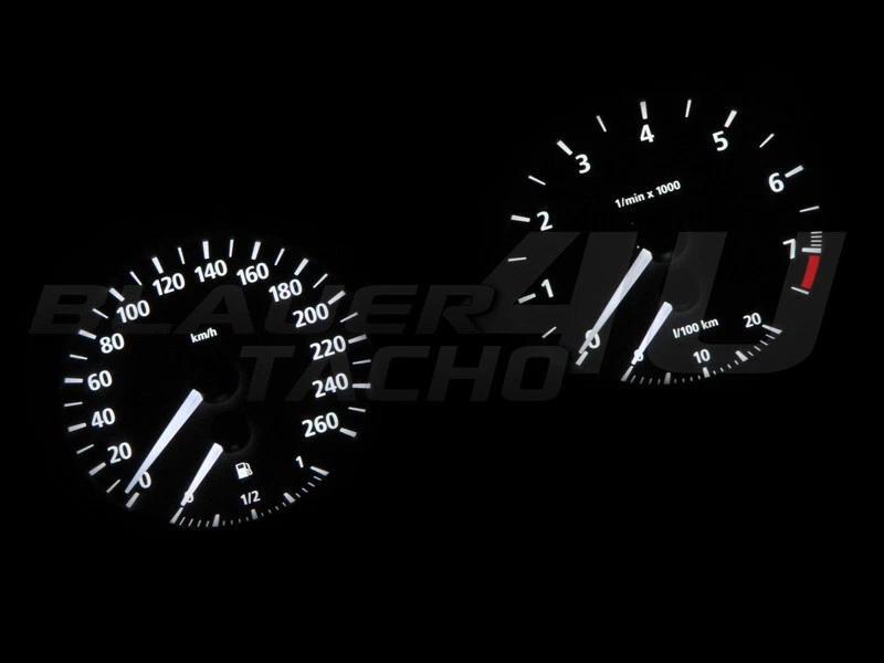Weißer Tacho LEDs Weiß SMD LED Umbauset passend für BMW E90 E91 E92 E93 E84 X1 E