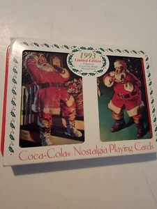 Coca Cola Playing Cards 1993 Limited Edition Christmas Santa nostalgia Coke Vtg - Picture 1 of 2