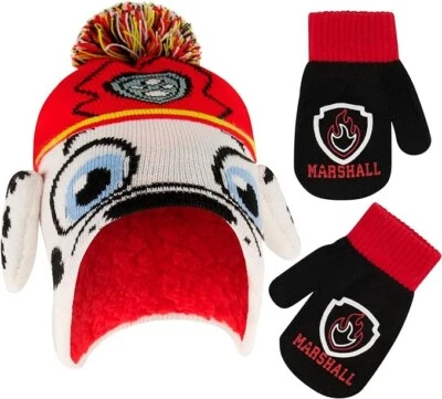 Nickelodeon Paw Patrol Niños Invierno Sombrero y Mitones Conjunto, Niños Pequeños Edades 2-4 Foto 1 de 4