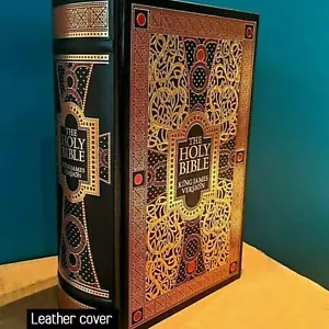 Holy Bible: Versión King James (Encuadernado en cuero) | Biblia Católica Cristiana Dorada - Imagen 1 de 8