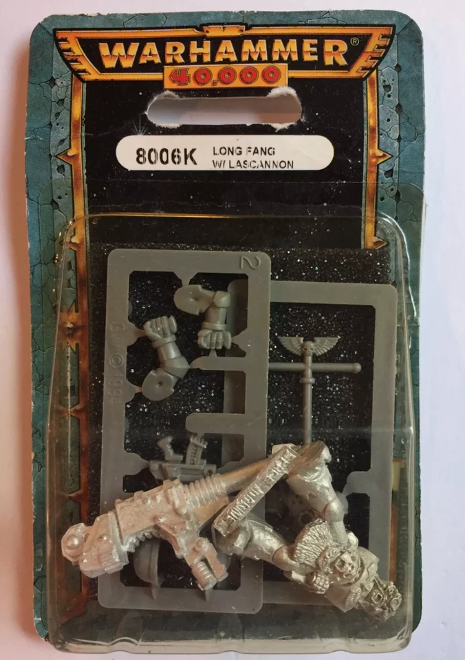 Warhammer Space Wolves Wolf Guard Long Fang w/ Lascannon NEW DAMAGED BOX OOP - Image 1 of 1