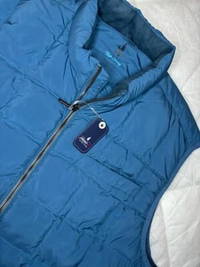 Johnnie-O Top Shelf Quilted Enfield Puffer Vest XL Slate Blue NWT $248 - Picture 1 of 11