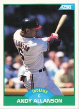 1989 Score Baseball Andy Allanson Cleveland Indians #46