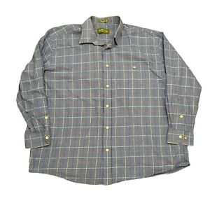 Orvis Long Sleeve Grid Check Shirt XXL 2XL Cotton
