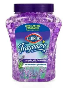 Clorox Fraganzia Air Freshener Crystal Beads Lavender with Eucalyptus Scent - Picture 1 of 3