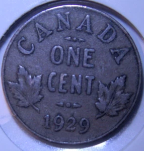 1929-LOW 9 Canada Small Cent Canadian 1 penny coin VERY NICE ! - Picture 1 of 2
