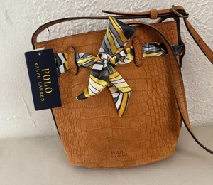 BNWT Polo Ralph Lauren Crossbody Bag-Camel - Picture 1 of 4