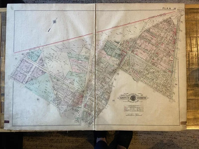 Detailed large plat map. Tenleytown Area (Plan 33) Washington D.C.  1925 - Image 1 of 4