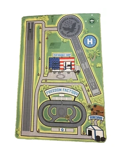 Freedom Factory Bald Eagle Airfield Play Rug Carpet Nylon Latex Back Kids Room - Picture 1 of 7
