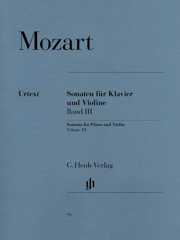 Mozart Sonatas Piano Violin Vol III Henle Urtext Classical Sheet Music Book - Image 1 of 1
