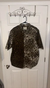 Five Four Nick Wooster Men’s Leopard Print SS Shirt Sz XXL - Picture 1 of 4