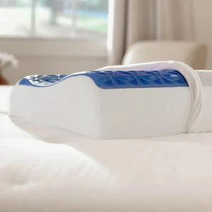 Almohada de espuma viscoelástica contorno de gel de enfriamiento Sealy - tamaño 20" L x 15" W x 5" H 1959887 - Imagen 1 de 7