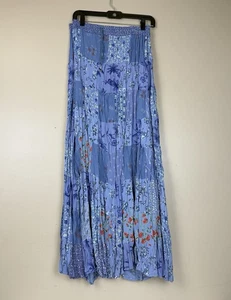 Lindas Opciones Boho Patchwork Maxi Falda Rayón, Talla Única (Aprox. L/XL) - Imagen 1 de 12