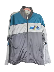 Lotto Vintage Grigio Blu Tuta Top Track Jacket Taglia Large - Foto 1 di 9