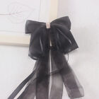 New Sweet Large Bowknot Hair Clip For Girls Lolita Long Ribbon Solid Hairpin Jc
