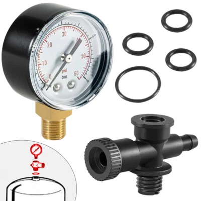 for Hayward Filter Air Relief Gauge Adapter DEX2400S + Pressure Gauge ECX270861 - Image 1 of 4
