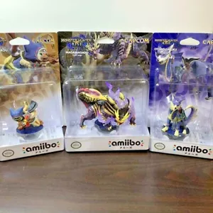 Monster Hunter Rise amiibo Palamute Magnamalo Palico Set Nintendo NEW Very Rare - Picture 1 of 4
