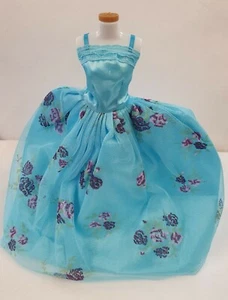 Hochwertiges blaues Blumen Hochzeitskleid für 12" Größe Puppen Ballkleid Geschenk UK Verkäufer - Bild 1 von 7