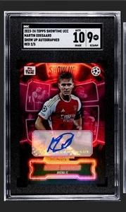 Martin Odegaard Arsenal Auto Topps Showtime /5 , SGC 9/10, POP 1 Norway - Picture 1 of 2