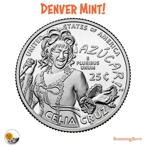 2024 D Celia Cruz "¡AZUCAR!" American Women Quarter UNC fr rollo como nuevo - ¡ENVÍO AHORA! - Imagen 1 de 3