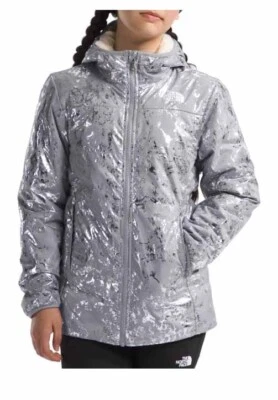 NUEVO SIN ETIQUETAS Parka Mossbud Reversible The North Face Niñas GRANDE $150 Gris Natural Foto 1 de 4