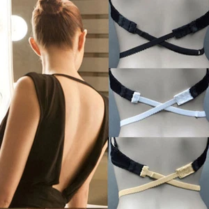 1Pc Low Back Backless Bra Strap Adjustable Invisible Extender Hook Adjustable ^ - Picture 1 of 15