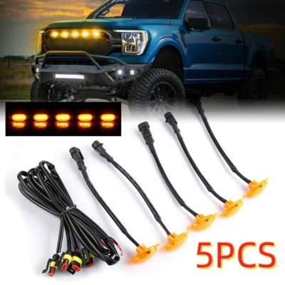 5x Luces de circulación LED ámbar lente ámbar para Ford F150 estilo Raptor Foto 1 de 4