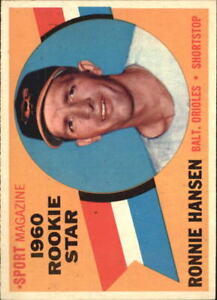 1960 Topps Baltimore Orioles Baseball Card #127 Ron Hansen RS - EX-MT