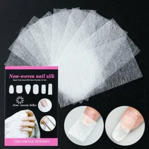 UK 10Pcs Nail Repair Fiberglass Silk Wrap Gel Tips Extension Fiber Glass Sticker - Picture 1 of 12