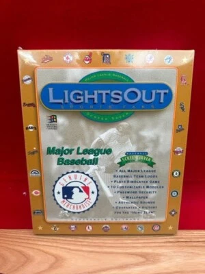 MLB Lights Out Sports Fans Screen Saver 1994 NIB - Image 1 of 2
