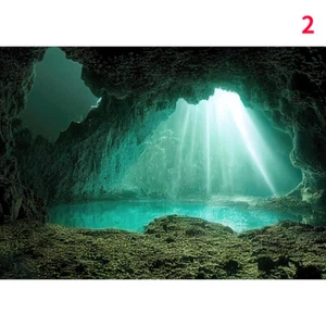 3D Selbst Selbstklebend Aquarium Aufkleber Hintergrund Landschaft Dekoration - Picture 1 of 13