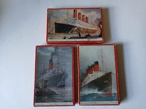 Cunard RMS Mauretania. Cunard RMS Antonia. Cunard RMS Auitania Small puzzles - Picture 1 of 10