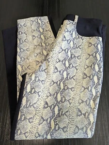 Vintage LA Designer Marcello Soltan Leather Front Black Back Pants 30"x27.5", L - Picture 1 of 6