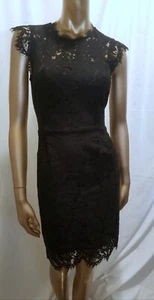 MIUSOL RETRO LACE BLACK BODYCON WIGGLE DRESS WOMENS SIZE XS(2/4)  - Picture 1 of 12