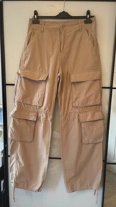 Beige Bershka cargos size M - Picture 1 of 2