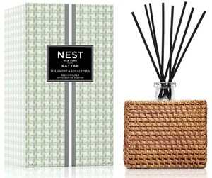 ~ NEST Reed Diffuser RATTAN Wild Mint & Eucalyptus ~ 5.9 oz/ NEW IN BOX ~ - Picture 1 of 3