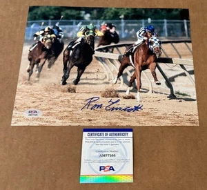 RON TURCOTTE SIGNED 8X10 RACING PHOTO PSA/DNA COA SECRETARIAT 73 TRIPLE CROWN #3 - Picture 1 of 1