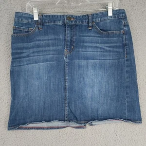 Tommy Hilfiger Denim Jean Skirt Size 10 Medium Wash Cotton - Picture 1 of 7
