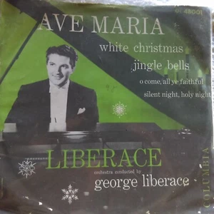 78 rpm Columbia 48001, Liberace, Christmas Medley, Ave Maria, picture sleeve E - Picture 1 of 4