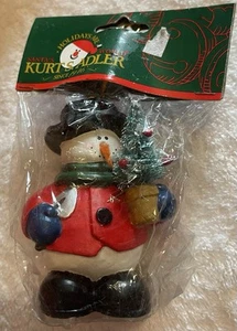 Holidays Are Kurt S. Adler Santa's World Snowman Christmas Tree Ornament NEW NIP - Picture 1 of 4
