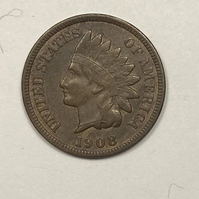 1908-S Indian Cent .01. Nearly Extra Fine.  - Image 1 of 3