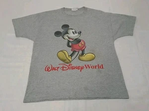 Vintage Walt Disney World Mickey Mouse Gray T Shirt Size Medium - Picture 1 of 6