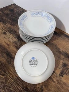 Juego de 8 cuencos de postre RJZS Fine China TEMPTATION azul 5,5" - Imagen 1 de 5